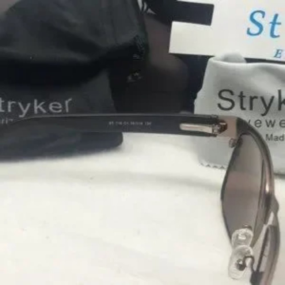 Stryker Polarized sunglass  black/gold & Gray lens - Picture 8 of 8